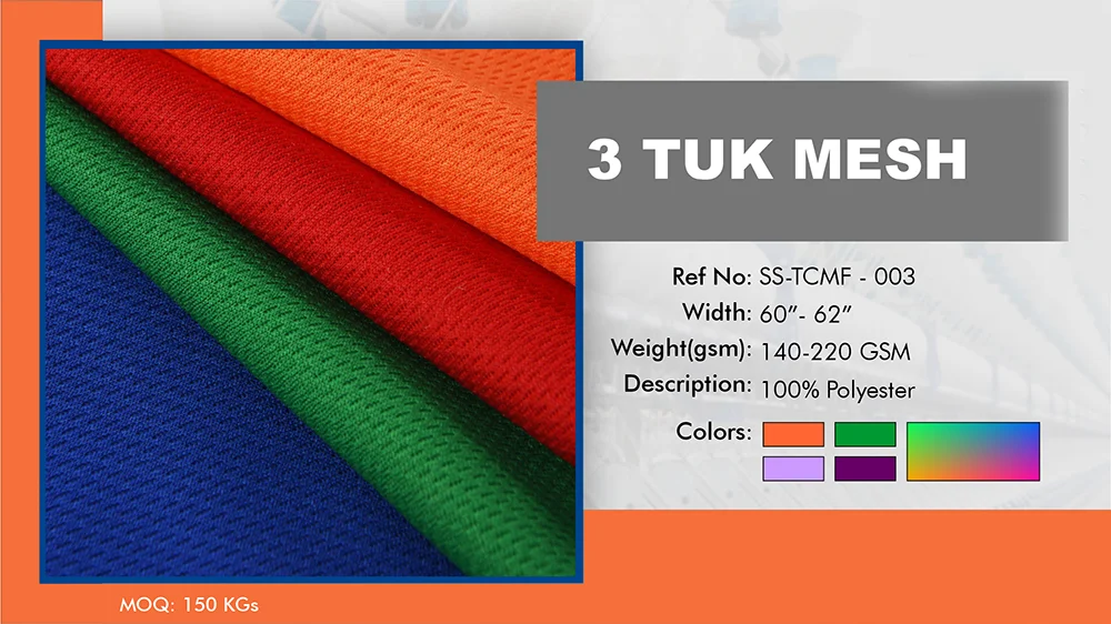 3 TUK MESH fabric swatch