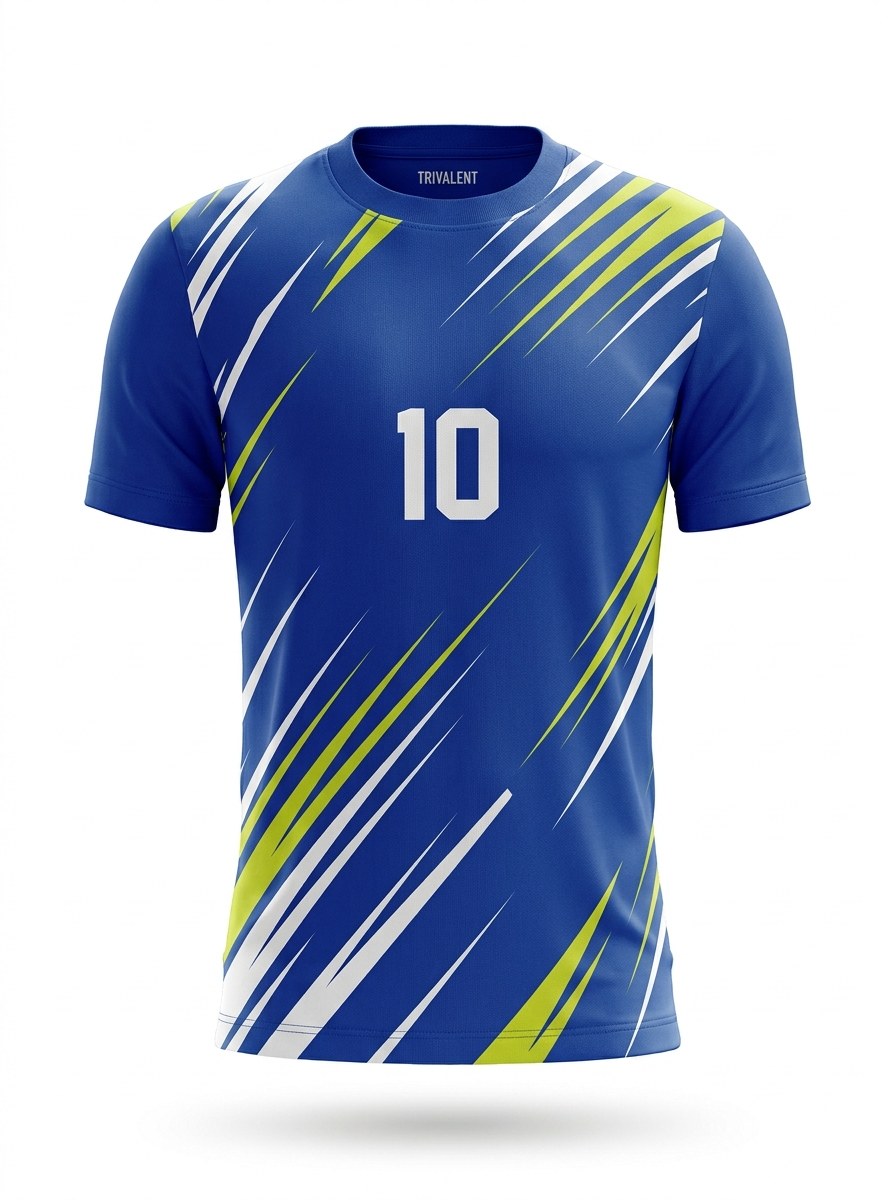 Custom sublimated soccer kit — product render
