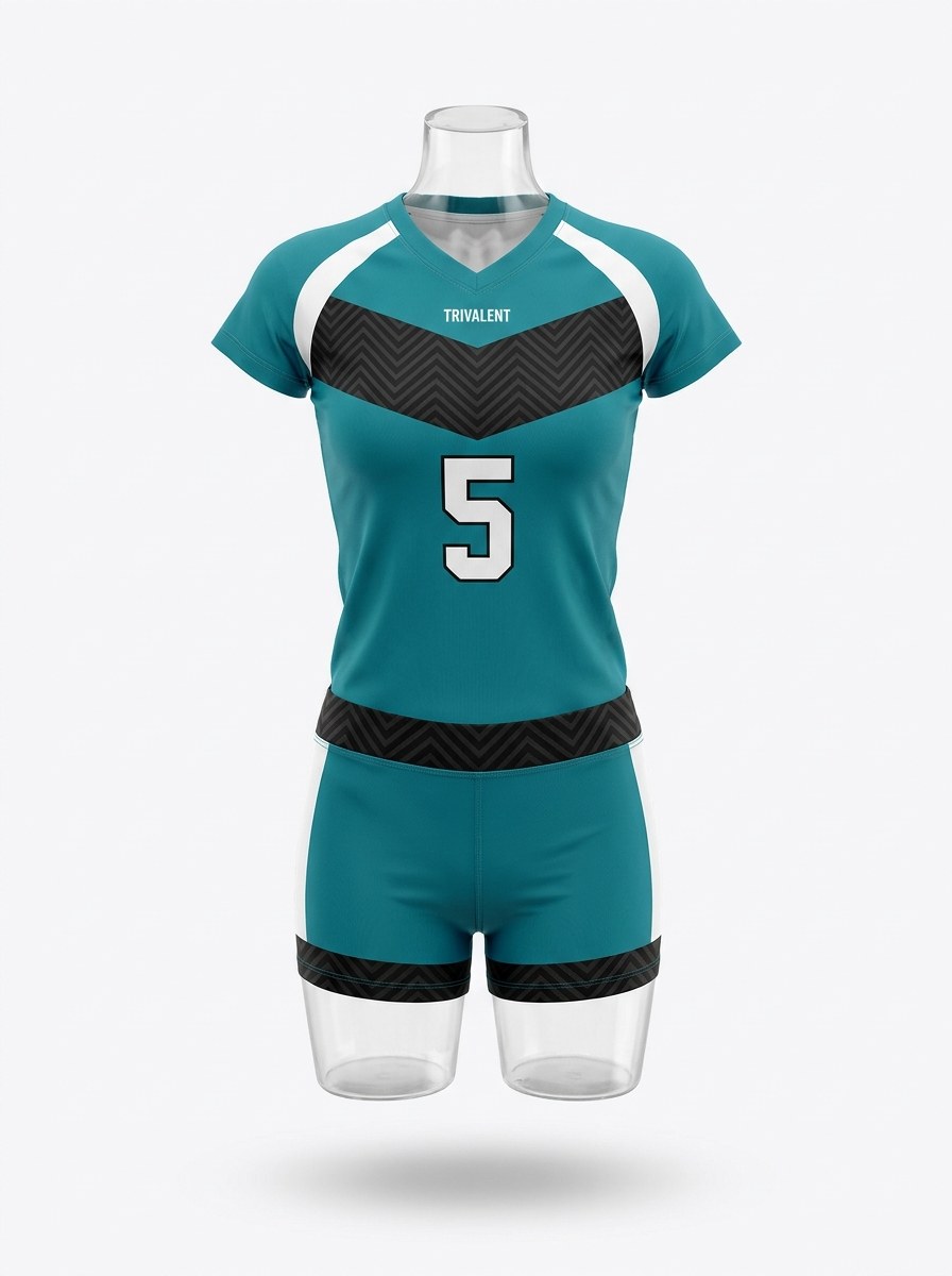 Custom volleyball uniform — product render